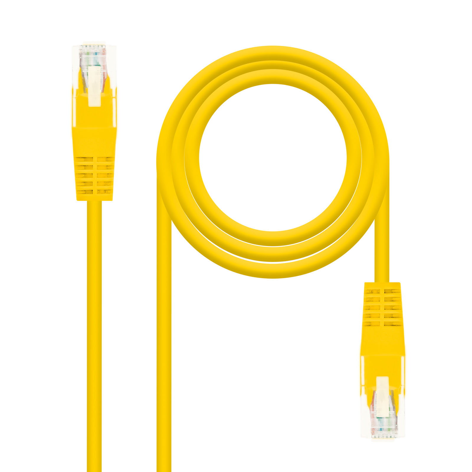 Cordon de raccordement pour câble réseau Nanocable RJ45 CAT.6 UTP AWG24 - 30 cm - Couleur jaune