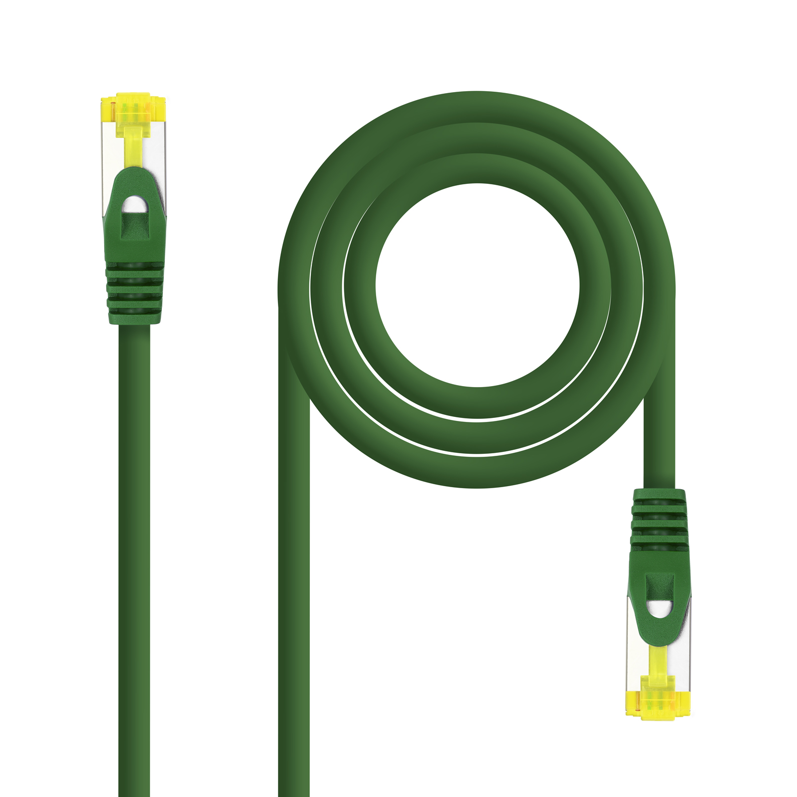 Cordon de raccordement pour câble réseau Nanocable RJ45 LSZH Cat.6a SFTP AWG26 0,50 m - Couleur verte