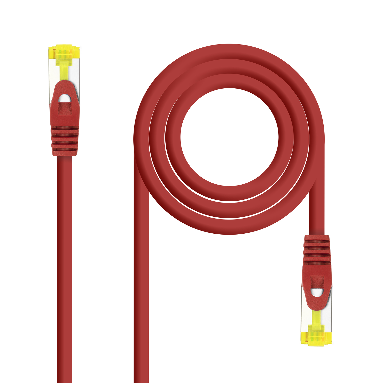 Cordon de raccordement pour câble réseau Nanocable RJ45 LSZH Cat.6a SFTP AWG26 1m - Couleur rouge