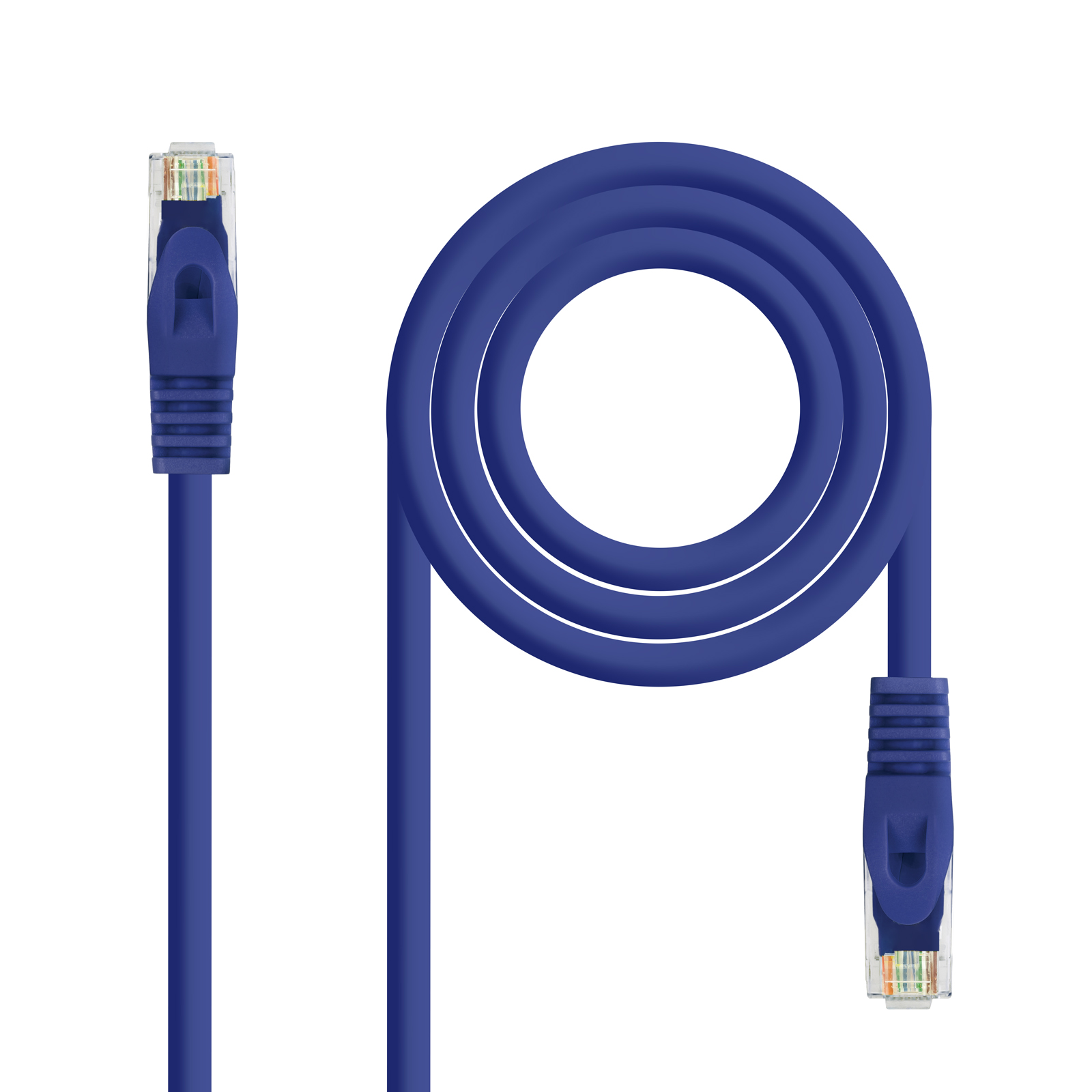 Cordon de raccordement pour câble réseau Nanocable RJ45 LSZH Cat.6a UTP AWG24 0,50 m - Couleur bleue