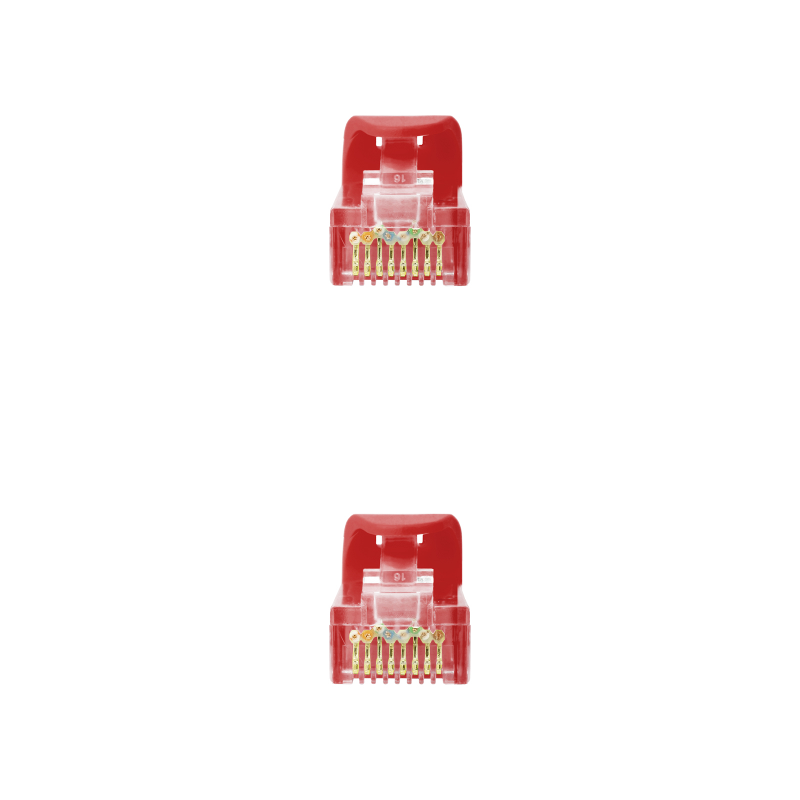 Cordon de raccordement pour câble réseau Nanocable RJ45 LSZH Cat.6a UTP AWG24 0,50 m - Couleur rouge