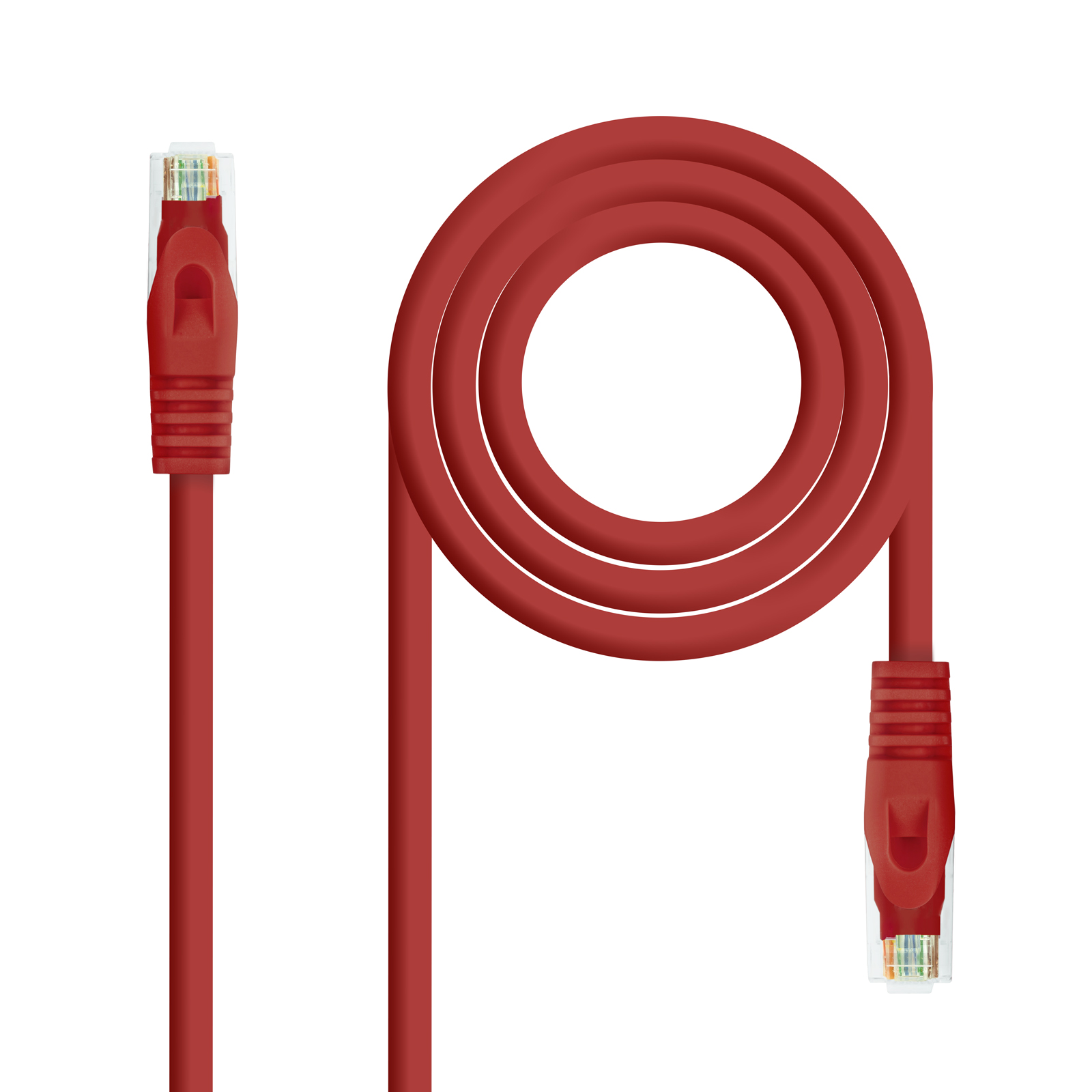 Cordon de raccordement pour câble réseau Nanocable RJ45 LSZH Cat.6a UTP AWG24 0,50 m - Couleur rouge