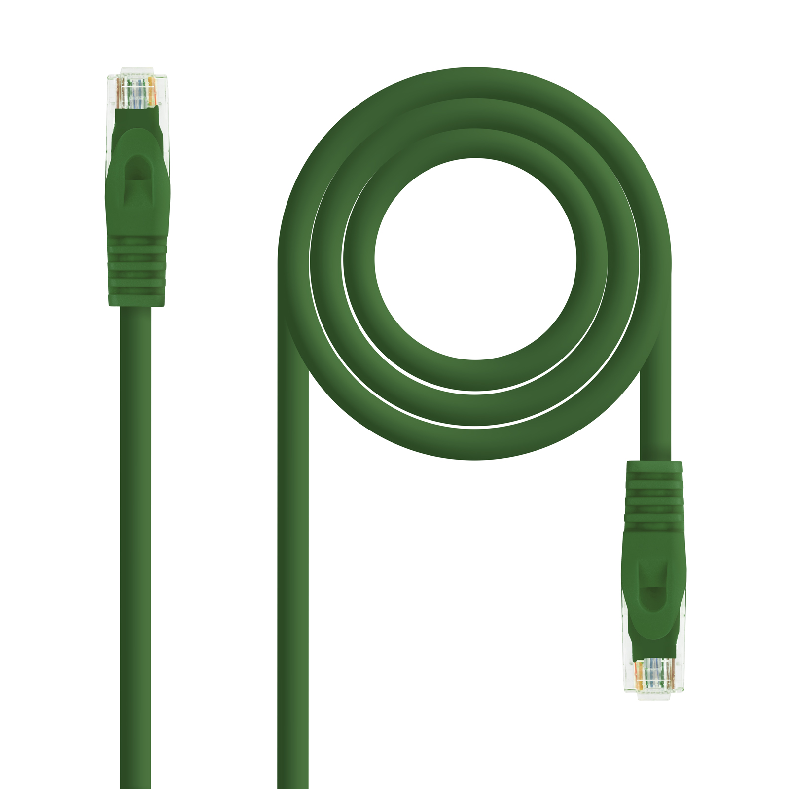 Cordon de raccordement pour câble réseau Nanocable RJ45 LSZH Cat.6a UTP AWG24 0,50 m - Couleur verte
