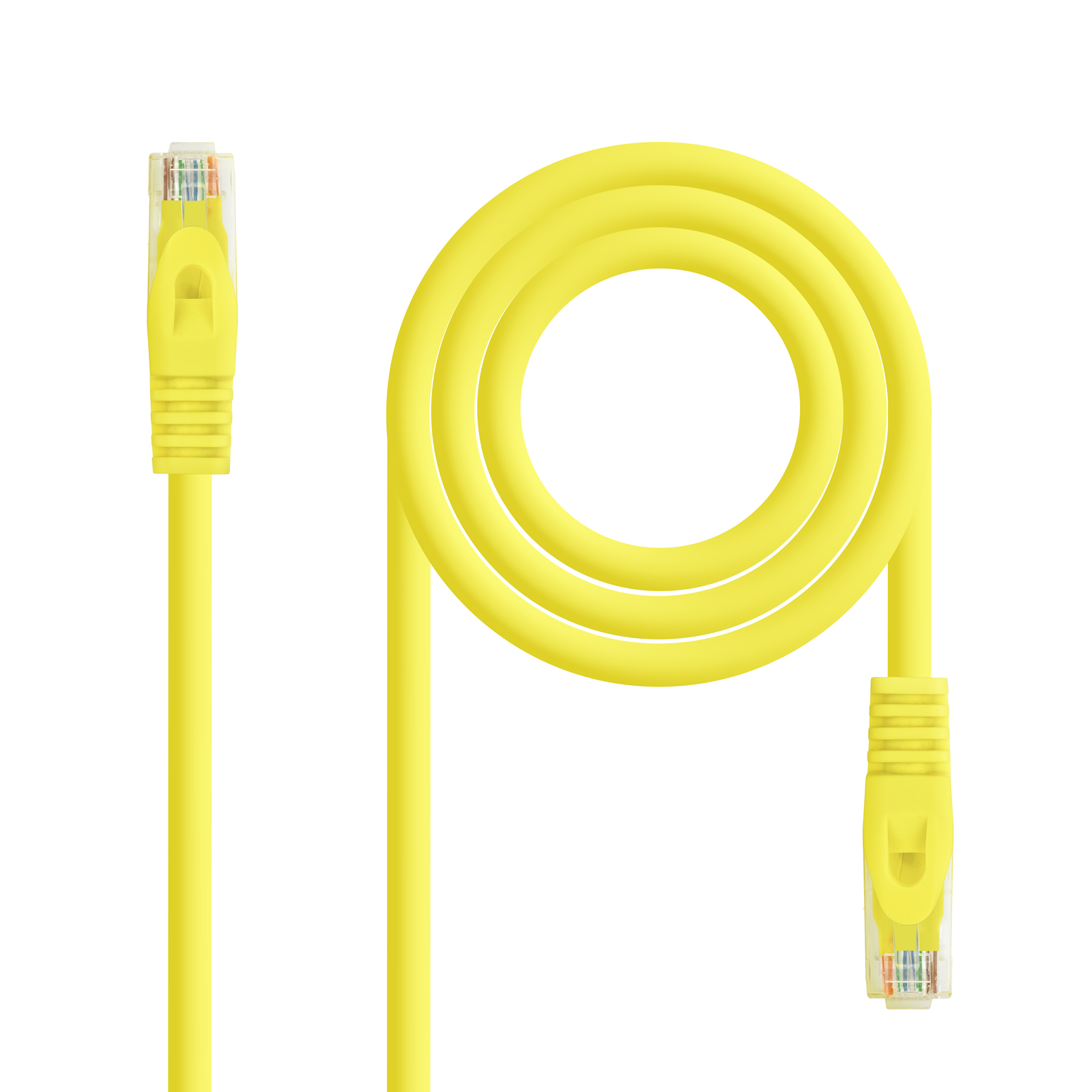 Cordon de raccordement pour câble réseau Nanocable RJ45 LSZH Cat.6a UTP AWG24 1m - Couleur jaune