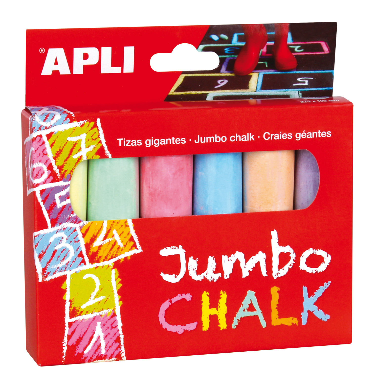 Appli Craie ronde jumbo couleurs