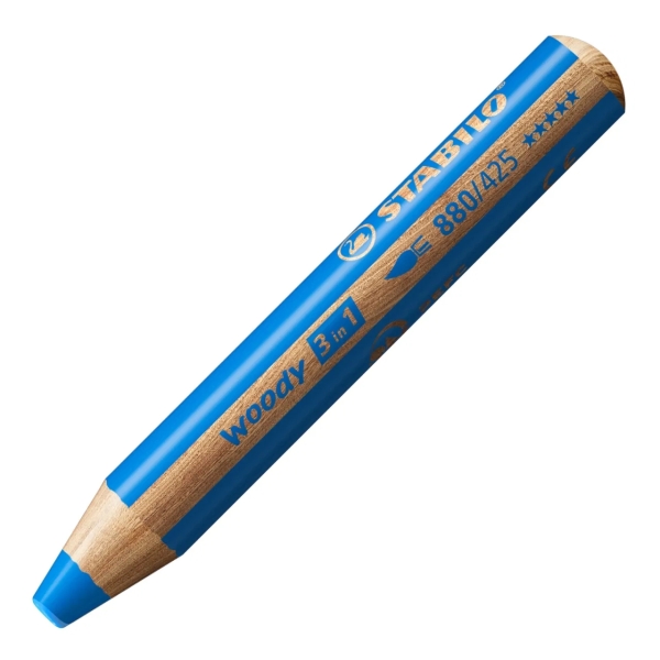 Crayons de couleur Stabilo Woody 3-en-1 30e anniversaire Licorne et Tigre, lot de 10 + taille-crayons - Crayons de couleur, de cire et d'aquarelle, tout-en-un - Mine XXL 10 mm - Couleurs assorties
