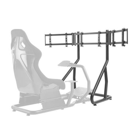 Cromad Support pour trois téléviseurs Racing Simulator Cockpit Seat