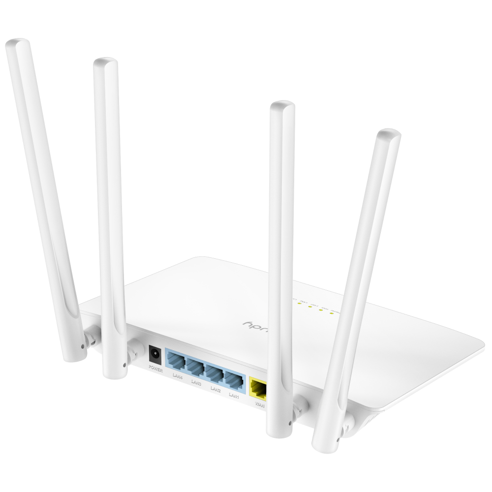 Cudy WR1200 Routeur WiFi Intelligent AC1200 Dual Band - 1x Port Wan 100/10 Mbps et 4x Ports Lan 100/10 Mbps - 4 Antennes Externes