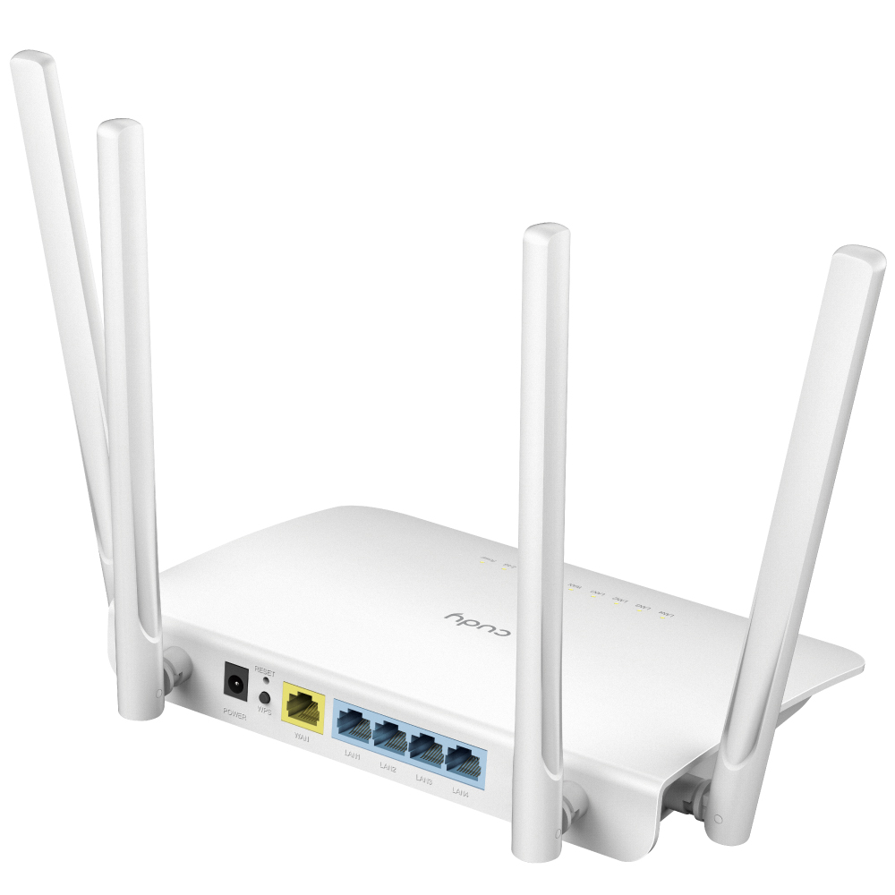 Cudy WR1300 Routeur WiFi Intelligent AC1200 Dual Band - 1x Port Wan 1000/100/10 Mbps et 4x Ports Lan 1000/100/10 Mbps - 4 Antennes Externes