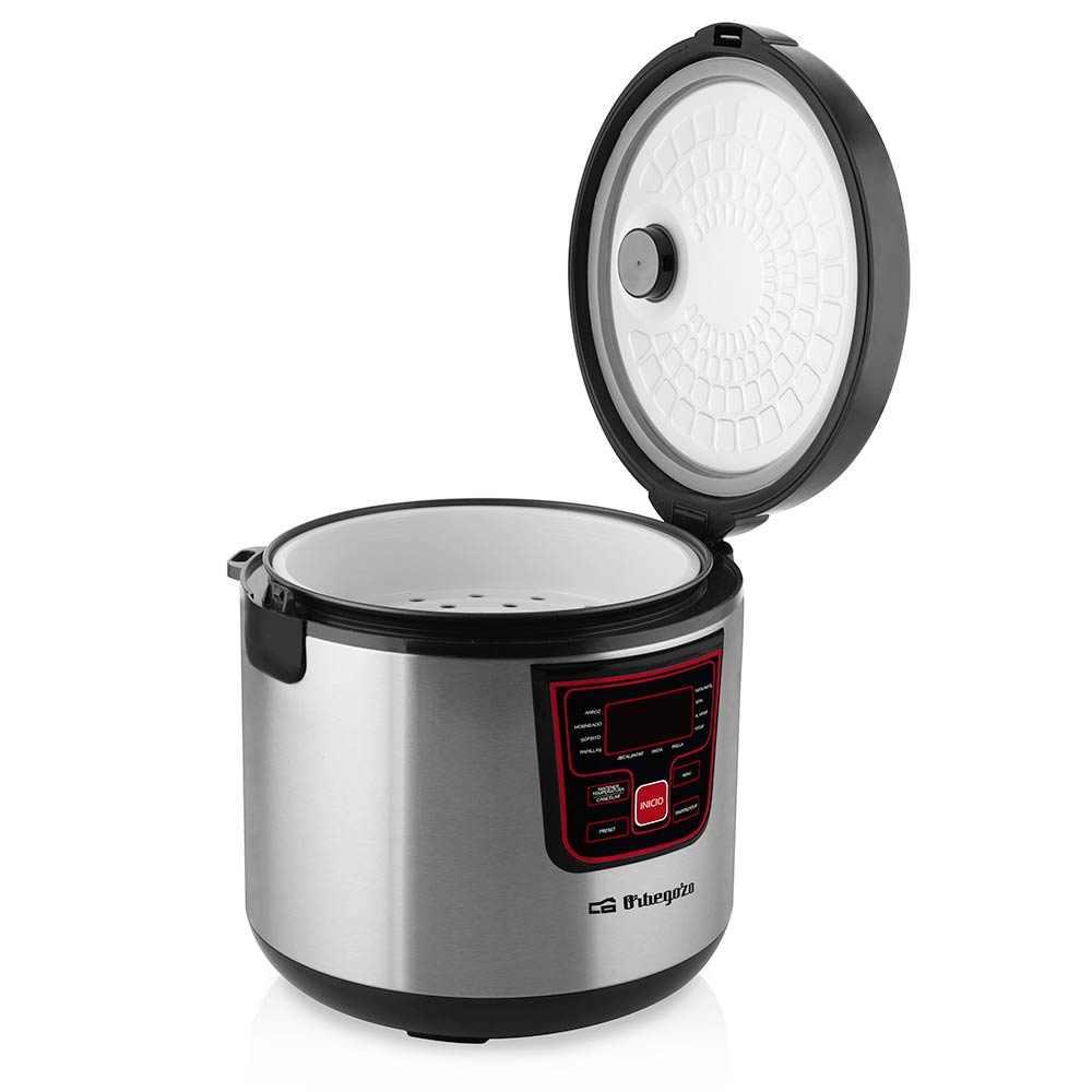 Cuiseur Programmable Orbegozo MCP 6000 - Profitez de recettes professionnelles à la maison avec cette machine polyvalente et facile à utiliser - 11 programmes préinstallés - Finition inoxydable - Bol antiadhésif