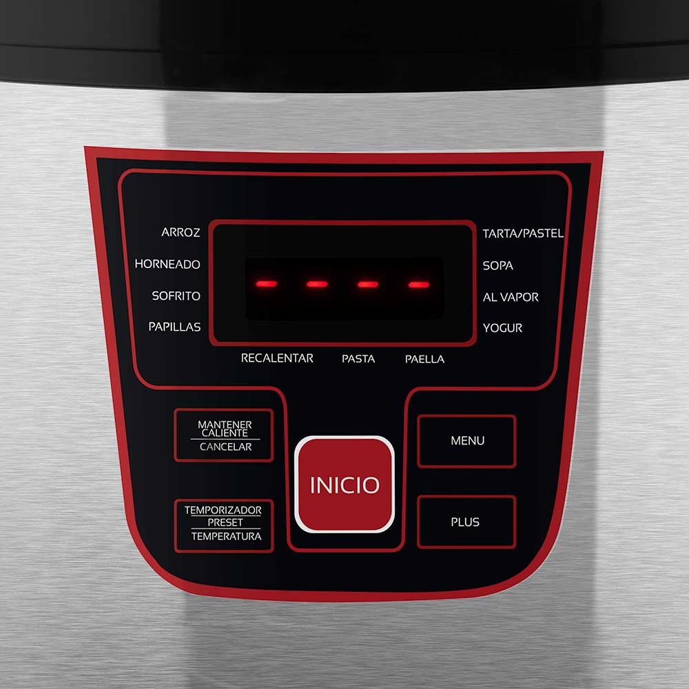 Cuiseur Programmable Orbegozo MCP 6000 - Profitez de recettes professionnelles à la maison avec cette machine polyvalente et facile à utiliser - 11 programmes préinstallés - Finition inoxydable - Bol antiadhésif