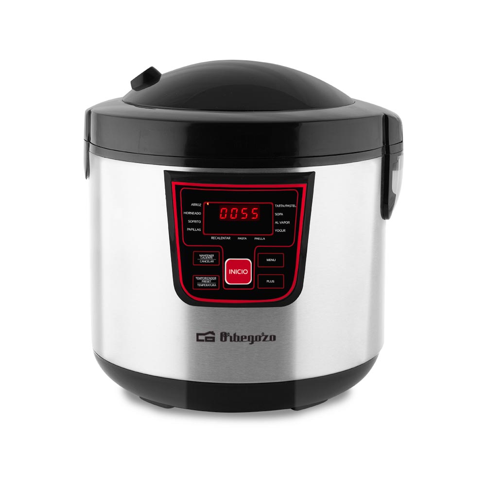 Cuiseur Programmable Orbegozo MCP 6000 - Profitez de recettes professionnelles à la maison avec cette machine polyvalente et facile à utiliser - 11 programmes préinstallés - Finition inoxydable - Bol antiadhésif