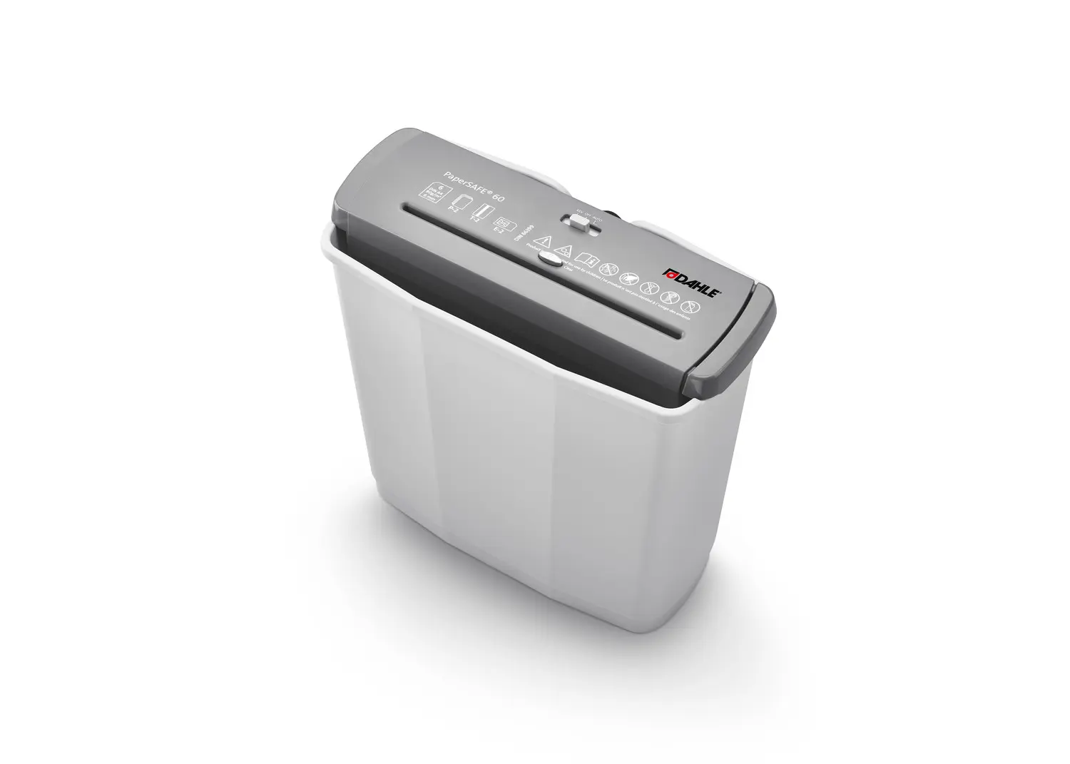 Dahle PaperSAFE 60 Destructeur de papier manuel 11L - Détruit jusqu'à 6 feuilles - Découpe en bandes - Convient pour le papier et les cartes