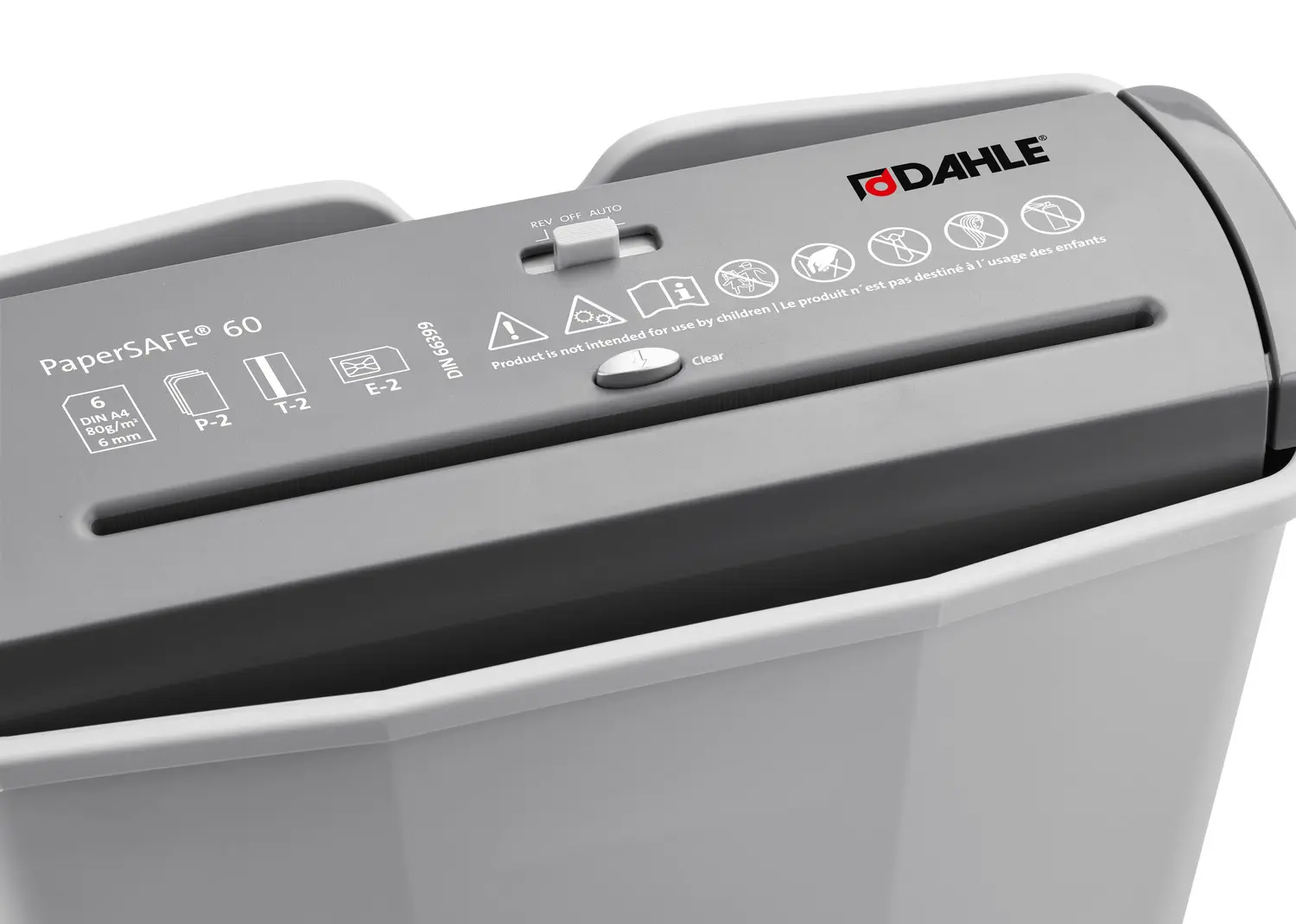 Dahle PaperSAFE 60 Destructeur de papier manuel 11L - Détruit jusqu'à 6 feuilles - Découpe en bandes - Convient pour le papier et les cartes