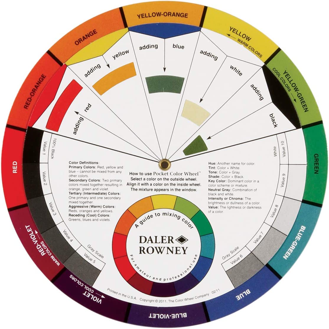 Daler Rowney Roue des couleurs & Niveaux de Gris