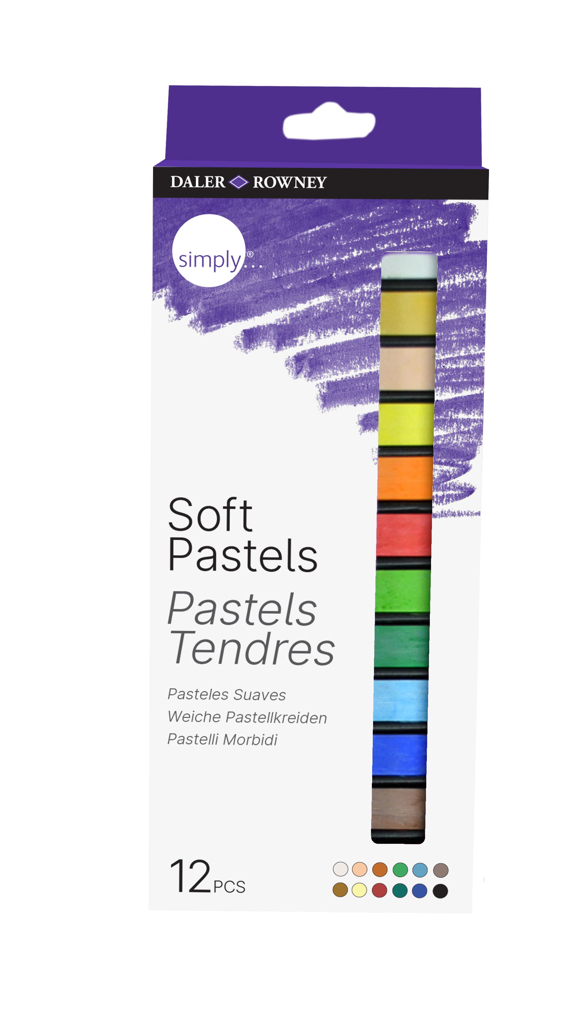 Daler Rowney Lot de 12 pastels doux