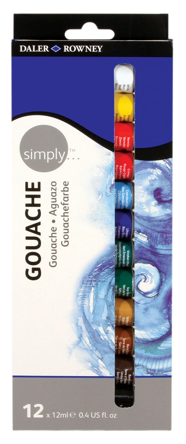 Daler Rowney Lot de 12 Gouaches Acryliques