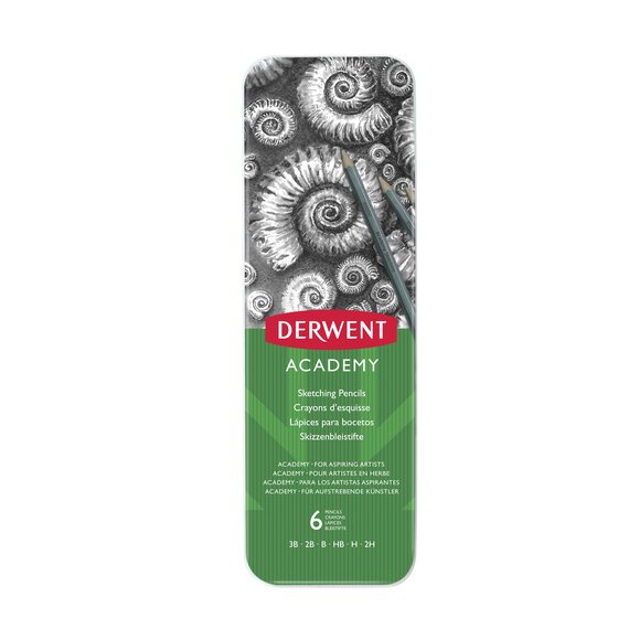 Derwent Lot de 6 Crayons Graphite - Esquisse