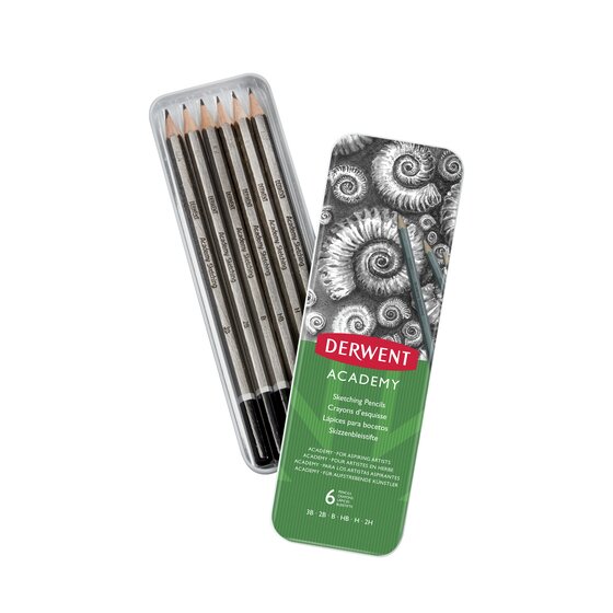 Derwent Lot de 6 Crayons Graphite - Esquisse