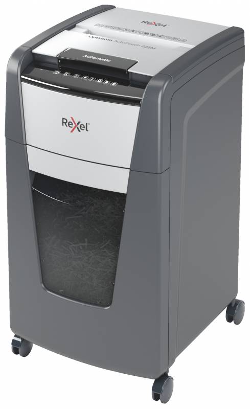 Destructeur automatique Rexel Optimum Autofeed 225M Micro-Cut - Alimentation automatique jusqu'à 225 feuilles - P-5 Micro Cut - Noir