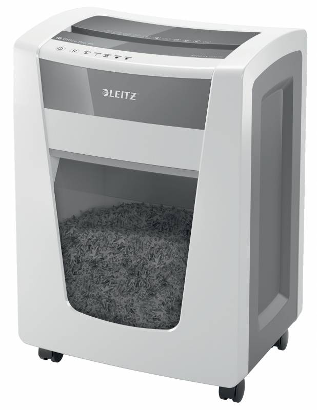 Destructeur de papier Leitz Office PRO P5 - Intelligent, silencieux et sûr - Détruit 15 feuilles - Corbeille de 30 L - Niveau de sécurité Micro Cut Din P5 - Fonctionnement super silencieux