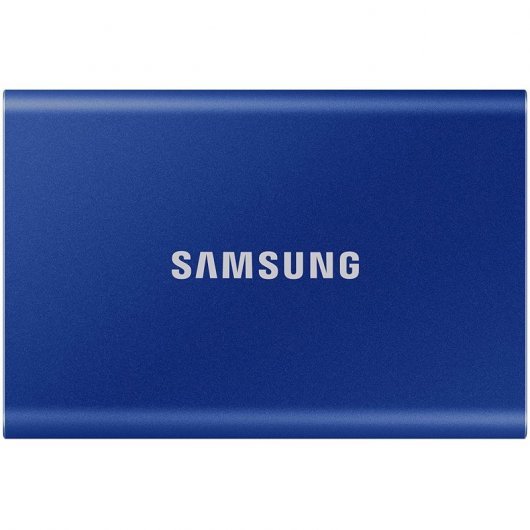 Disque dur externe Samsung T7 SSD 500 Go PCIe NVMe USB 3.2 - Couleur bleue
