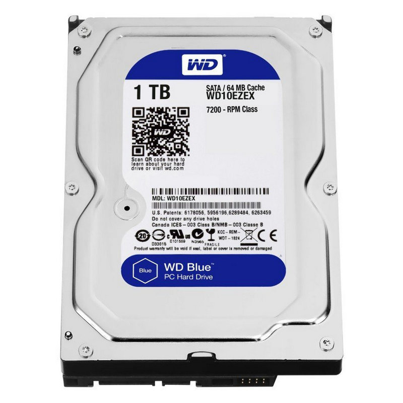 Disque dur interne WD Blue 3,5" 1 To SATA3 64 Mo