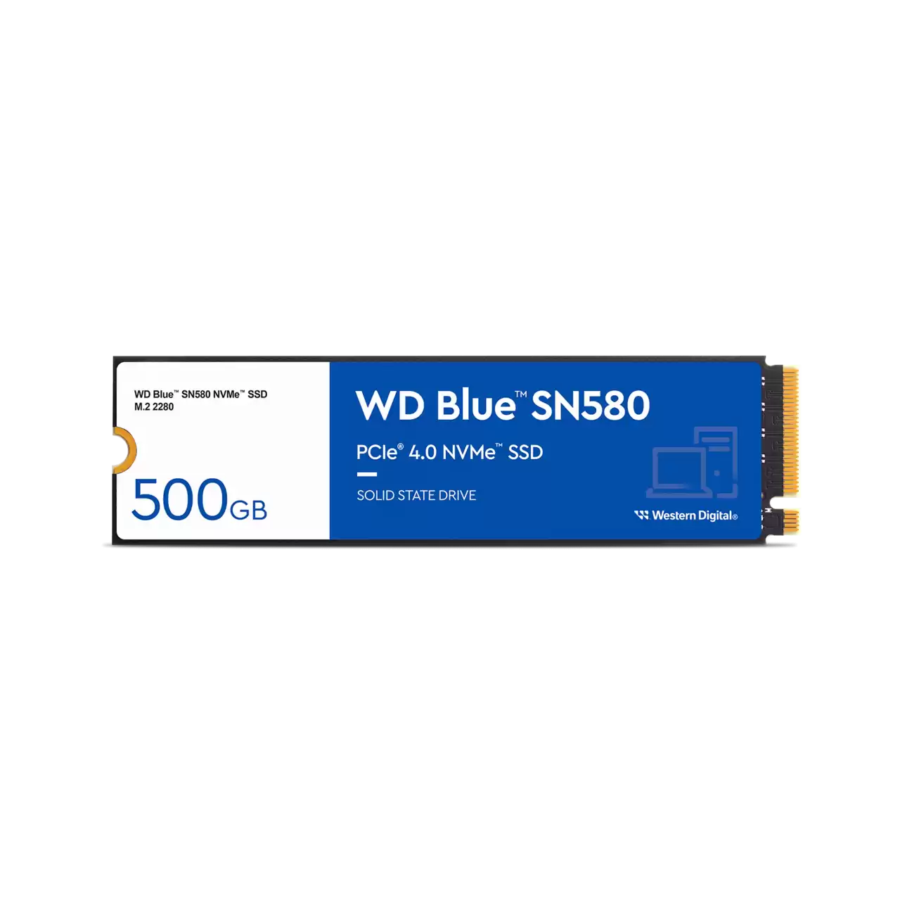Disque dur solide WD Blue SN580 SSD 500 Go M2 PCI Express 4.0 TLC NVMe