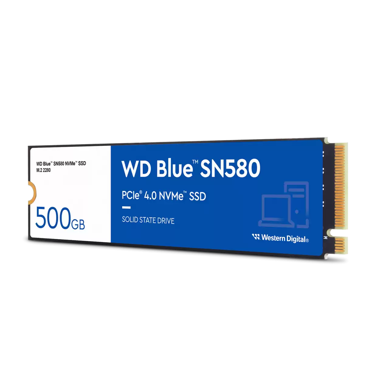 Disque dur solide WD Blue SN580 SSD 500 Go M2 PCI Express 4.0 TLC NVMe