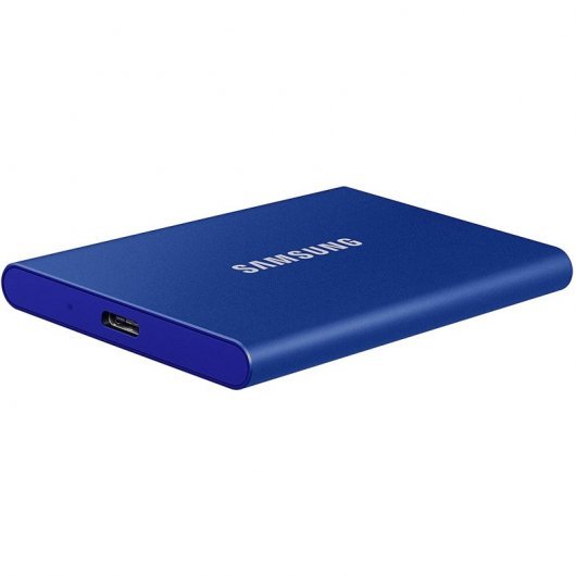 Disque dur SSD externe Samsung T7 1 To PCIe NVMe USB 3.2 - Couleur bleue