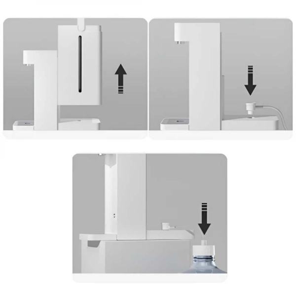 Distributeur d'eau chaude instantané Xiaomi Distributeur d'eau chaude à tube - Convient aux bouteilles d'eau génériques - Tube de 110 mm - En ABS, PP, Silicone - Couleur blanche