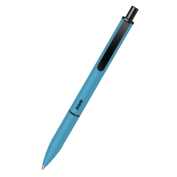 Dohe Elegance Pack de 4 Stylos - Pointe Fine 0,5 mm - En Aluminium - Soft Touch - Couleur Bleu