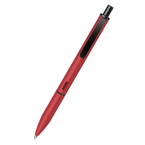 Dohe Elegance Pack de 4 Stylos - Pointe Fine 0,5 mm - En Aluminium - Soft Touch - Couleur Bordeaux