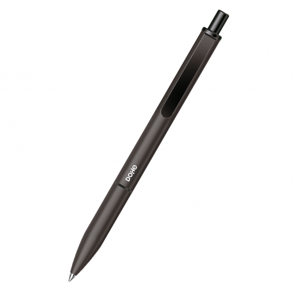 Dohe Elegance Pack de 4 Stylos - Pointe Fine 0,5 mm - En Aluminium - Soft Touch - Couleur Noir