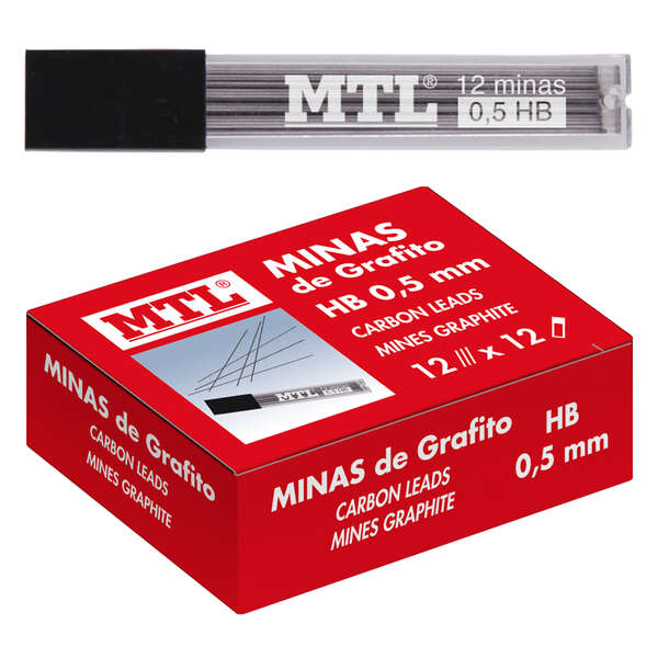 Dohe Mines Graphite pour porte-mines rechargeables - 0,5 mm - Haute résistance à la rupture - Ligne Intense - Boîte de 24 Tubes