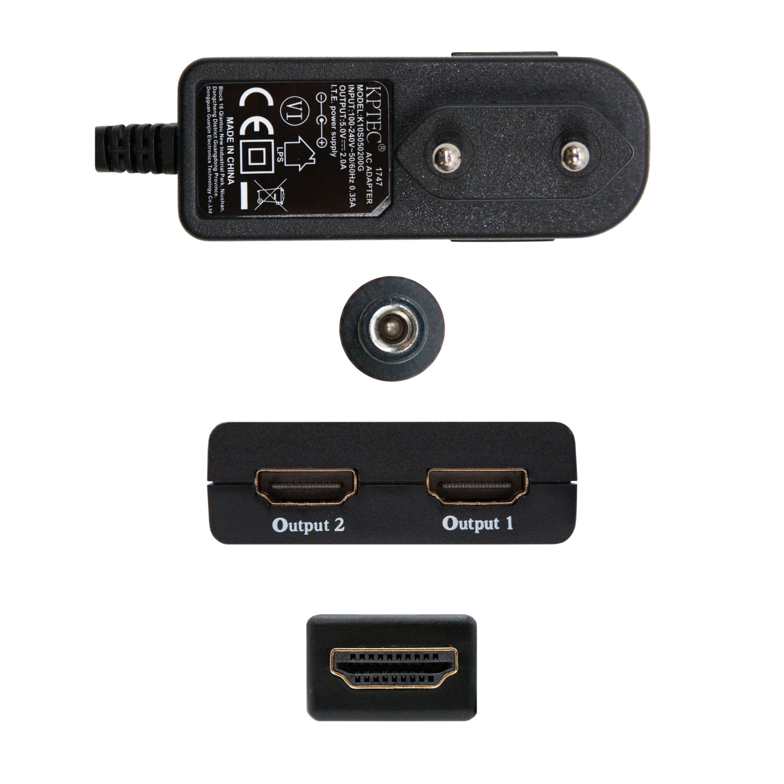 Duplicateur HDMI haute vitesse Nanocâble pour 2 appareils alimentés