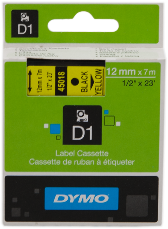 DYMO S0720580 (45018) Ruban Noir sur jaune