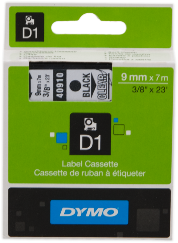 DYMO S0720670 (40910) Ruban Noir sur transparent