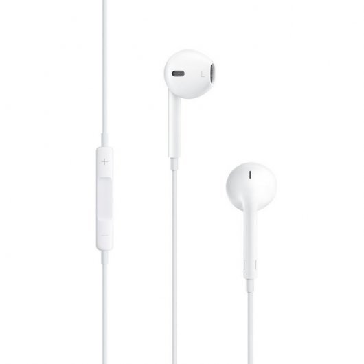 Écouteurs binauraux Apple EarPods - Microphone intégré - Contrôle du volume - Jack 3,5 mm - Couleur blanche