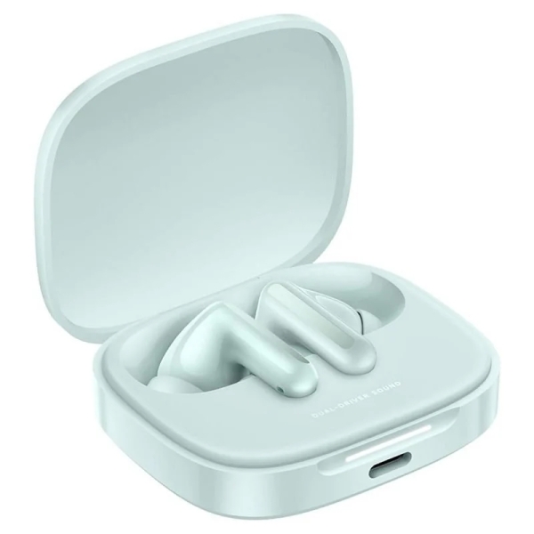 Écouteurs Bluetooth 5.4 Xiaomi Redmi Buds 6 - Microphone intégré - Son surround 360° - Réduction du bruit - Jusqu'à 10 h d'autonomie - Étanchéité IP54 - Contrôle tactile - Vert