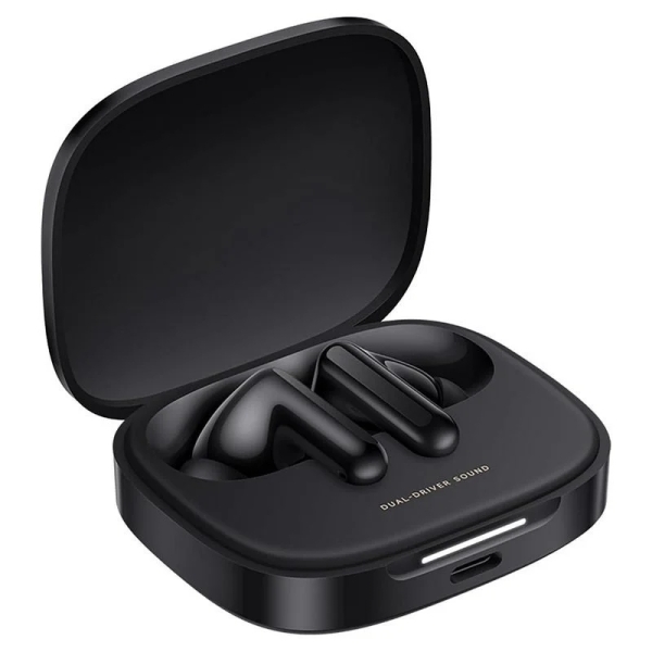 Écouteurs Bluetooth 5.4 Xiaomi Redmi Buds 6 - Microphone intégré - Son surround 360° - Réduction du bruit - Jusqu'à 10 h d'autonomie - Étanchéité IP54 - Contrôle tactile - Noir