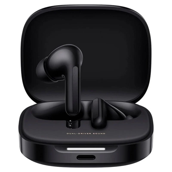 Écouteurs Bluetooth 5.4 Xiaomi Redmi Buds 6 - Microphone intégré - Son surround 360° - Réduction du bruit - Jusqu'à 10 h d'autonomie - Étanchéité IP54 - Contrôle tactile - Noir