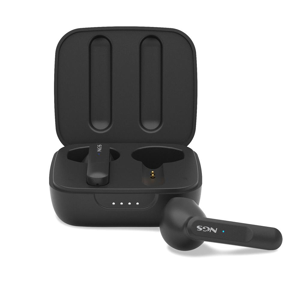 Écouteurs intra-auriculaires Bluetooth 5.3 TWS NGS Artica Move Black - Mains libres - Assistant vocal - Autonomie jusqu'à 7h - Base de chargement - Couleur Noir
