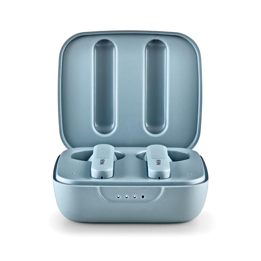 Écouteurs Intra-Auriculaires Bluetooth 5.3 TWS NGS Artica Move Rain - Mains Libres - Assistant Vocal - Autonomie jusqu'à 7h - Base de Chargement - Coloris Bleu