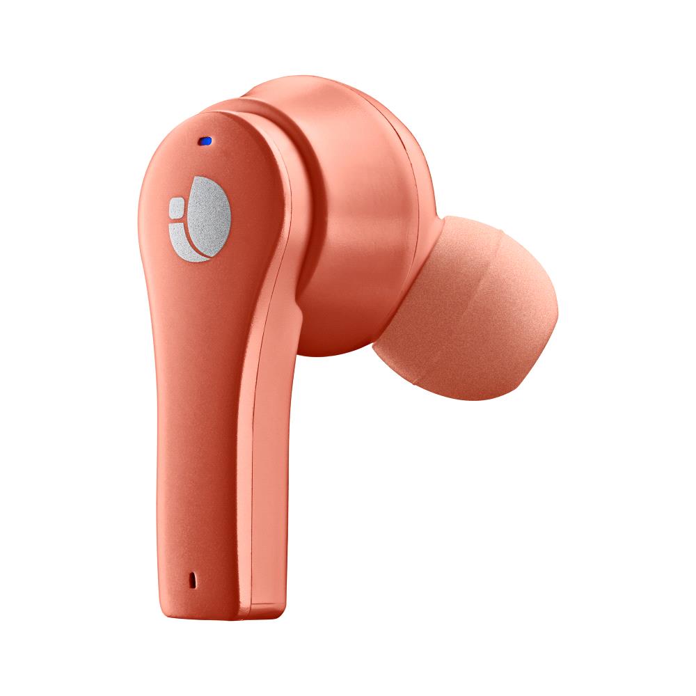Écouteurs intra-auriculaires NGS Artica Bloom Coral Bluetooth 5.1 TWS - Mains libres - Assistant vocal - Autonomie jusqu'à 7h - Base de chargement - Couleur corail