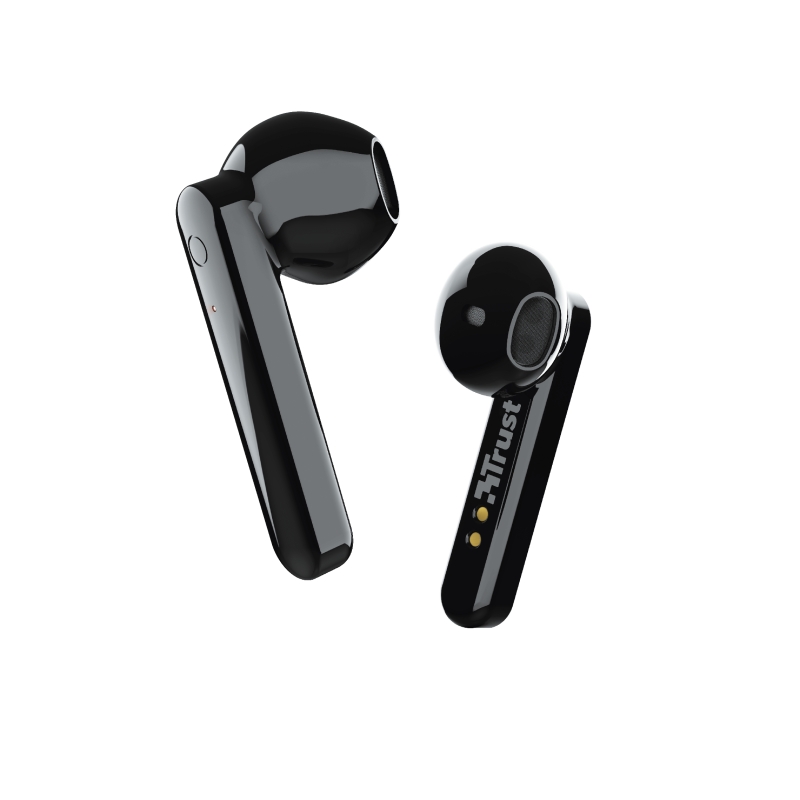 Écouteurs sans fil Bluetooth 5.0 Trust Primo Touch - Contrôle tactile - Autonomie jusqu'à 10h - Portée 10m - Boîtier de charge - Couleur Noir