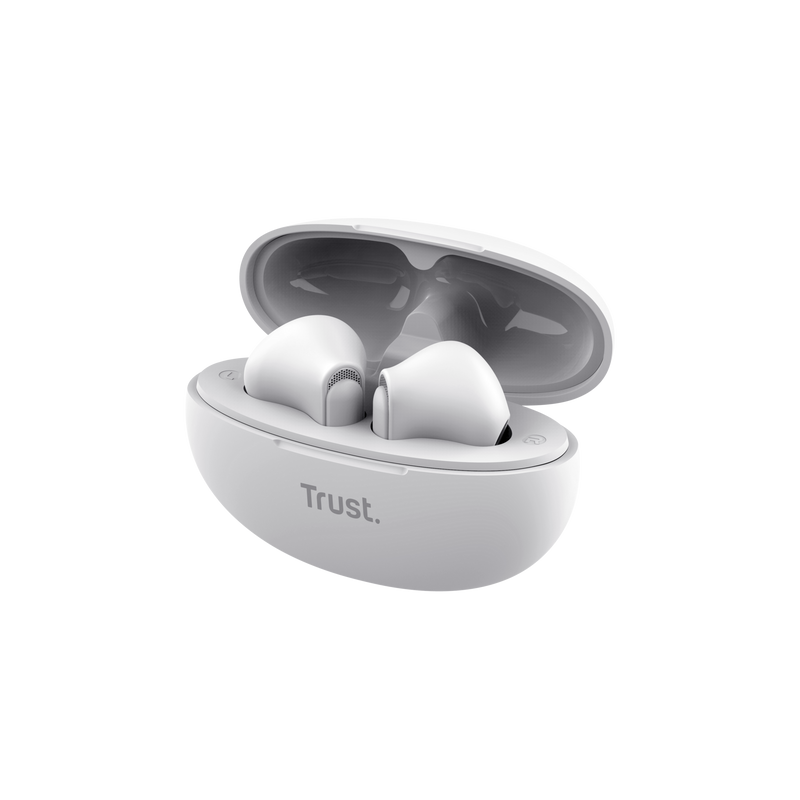 Écouteurs sans fil Trust Yavi - Sans fil, Bluetooth - ENC - Couleur Blanc