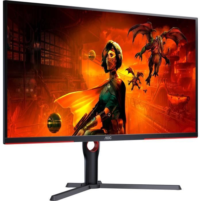 Écran PC - AOC - U32G3X - 32 UHD 4K - Dalle IPS - 144Hz - 1ms - Ajustable en hauteur - 2 HDMI 2 DP - Adaptive Sync - Noir