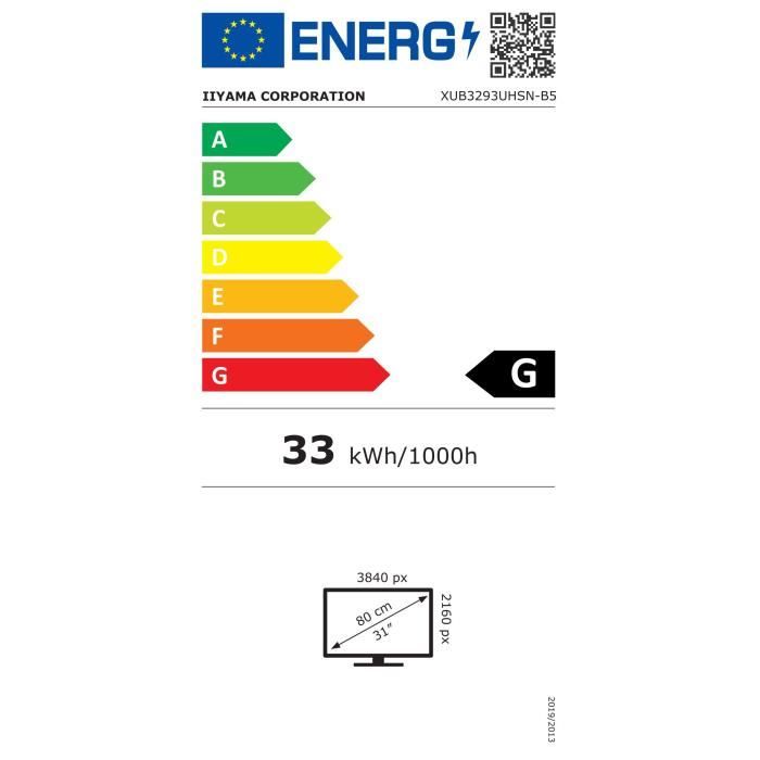 Ecran PC Iiyama PROLITE XUB3293UHSN-B5 32''