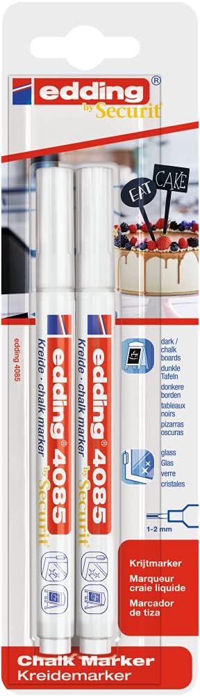 Feutre à craie liquide 1 - 2 mm - Blanc SECURIT Lot de 7